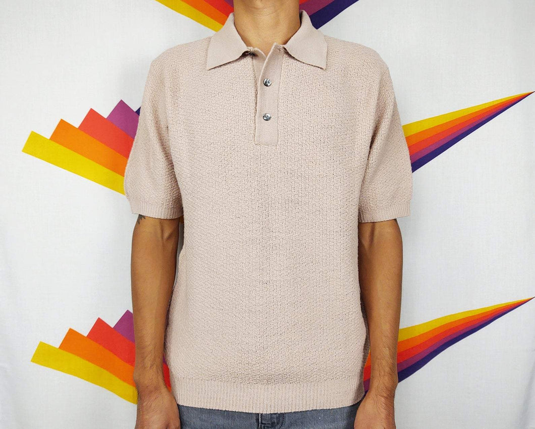 Vintage Knit Half Button Up